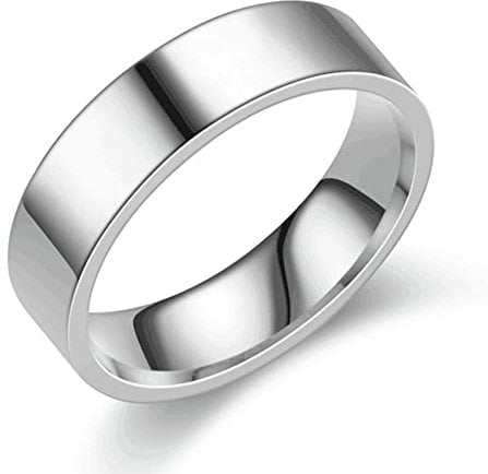 Aotiwe Breiter Edelstahlring, Personalierste Geschenke Beste Freundin 8Mm Glatt Poliert Silber 65 (20.7)
