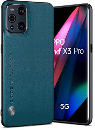 Puxssul für Oppo Find X3 / Find X3 Pro 5G Hülle, weiche TPU-Kunstlederhülle,Extrem leichte Ultraleichte Kameraschutzhülle aus Leder für Oppo Find X3 / Find X3 Pro 5G (Teal)