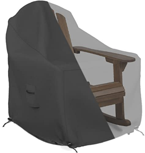 Gartenstuhl Abdeckung Schutzhülle gartenstühle - Adirondack Schaukelstuhl Staubschutz, 420D strapazierfähige Outdoor-Abdeckung mit hoher Rückenlehne, wasserdicht und wetterfest. (82×87 * 97 cm)