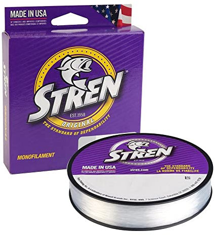 Stren Unisex-Erwachsene Original Monofilament Monofile Angelschnur, Transparent/Blau fluoreszierend, 300yd