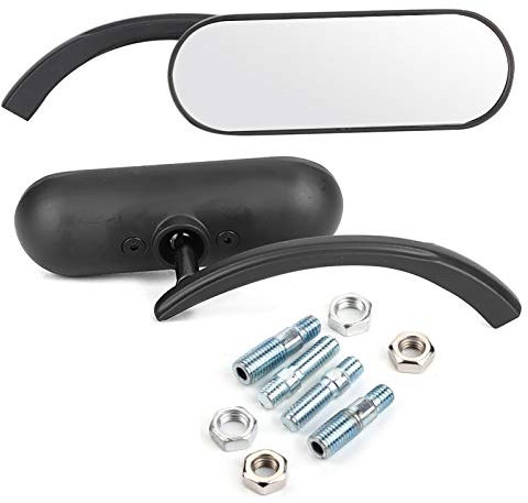 Spiegel, 2er Motorrad Schwarz Mini Oval Rückspiegel für Shadow 600/750/1100 ACE