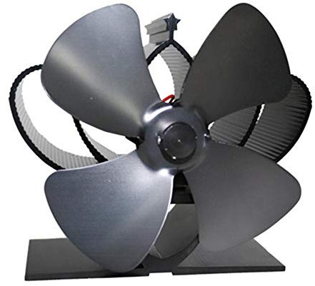 Camino Nero 4 Lame Termoforo A Pellet Stufa A Pellet Forno Bruciatore A Legna Eco Ventilatore Strumenti per Accessori Decorativi Portale