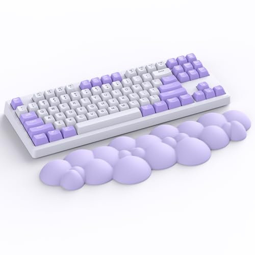 Attack Shark lila Cloud Weiche, bequeme Tastatur-Handballenauflage, rutschfeste, ergonomische Wrist, Schreibtisch-Wrist, mechanische TKL/Gaming-Tastatur in voller Größe, 15,2 x 4,4 x 1,2 Zoll Wrist