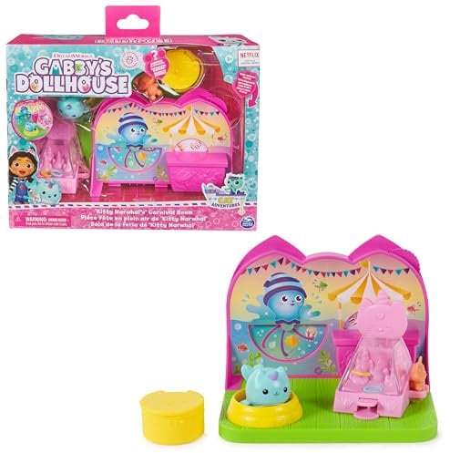 Gabby's Dollhouse Gabby et la Maison Magique Playset Deluxe Carnaval – 1 Figura + Accesorios – Pieza para casa de muñecas – Dibujos Animados Gabby y la casa mágica – Juguete Infantil de 3 años y