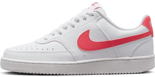 NIKE Damen W Court Vision LO NN Sneaker, White/SEA Coral-Volt-Black, 37.5 EU
