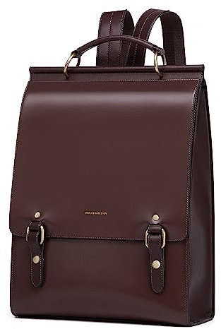 Cnolés Rucksack Damen Leder Eleganter Daypack Wasserdicht Damen-Rucksackhandtaschen Rücksacken für Damen Leder Diebstahlsicherer Lederrucksack Damen Business Cityrucksack Rucksacktasche für Frauen