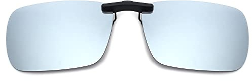 JM Randlos Rechteck Clip auf Sonnenbrille Leicht Gewichts Polarisiert Brillen Damen Herren