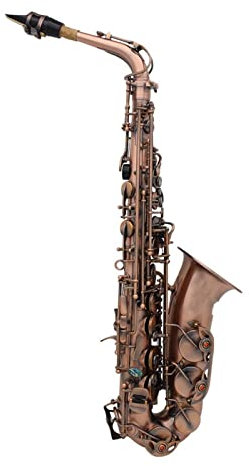 Es Es-Es-Alt-Saxophon- Set Sax Abalone Shell Key Carve Pattern Saxophon- Set mit Etui Handschuhe Straps Pinsel