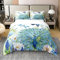 Pfau 100% Baumwolle Bettbezug Set 155x220 Kolibri Libelle Tröster Abdeckung Blume Vögel Muster Bettwäsche Sets für Mädchen Frauen Navy Blau Floral Tiere Frische Natur Quilt Cover mit 1 Kissenbezug