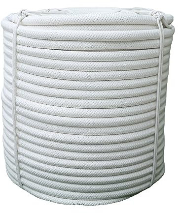 WABMJGW Makramee-Kordel, kerngesponnenes Baumwollseil, 8 mm ~ 20 mm, 100 m, beige Makramee-Seil, Idee für Zuhause, Geschenkverpackung, Fahnenmastseil, Häkeln, Gartenarbeit,20mm-100 m