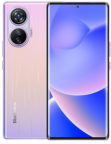 Blackview A200 PRO Smartphone Ohne Vertrag, 108MP Kamera, 24GB+256GB, 6,67 2.4K AMOLED FHD+, Fingerabdruckscanner im Display, 5050mAh 66W Schnellladung, Dual-SIM Android 13 Handy, GPS NFC Violett