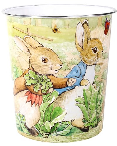 Zawadi Global Peter Rabbit Kids Childrens Waste Bucket Paper Bin Basket for Bedroom Study Desk Dustbin