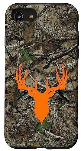Hülle für iPhone SE (2020) / 7 / 8 Hirsch Jagd Schwarz Braun Orange Baum Camo Camouflage