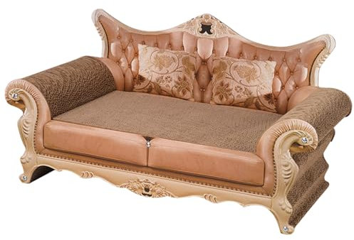 Katzenkratzer Sofa Bett, Wellpappe Kratzlounge Luxus Kratzbaum Möbelschutz mit Strukturierter Katzenkratzmatte Wohnzimmer Balkon Hof