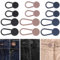 Amaxiu 12Pcs Rallonge Bouton Jeans Pantalon, Rallonges de Bouton Flexibles pour Jeans Élasticité Extenseur de Ceinture pour Femme Homme Costume Pantalon Chemise
