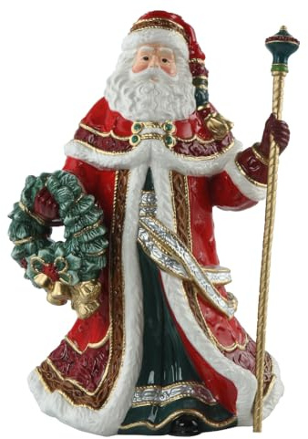 Goebel Figur Santa mit Kranz und Stab - Fitz & Floyd Xmas