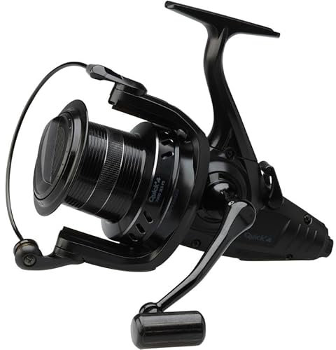 DAM Quick Darkside 4 Angelrolle, Spinnrollen, Allround-Angeln, Unisex, Schwarz, 6000S, FD