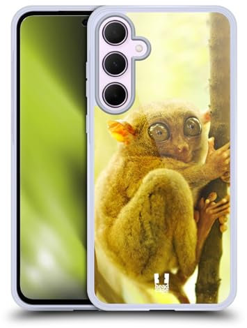 Head Case Designs Tarsier AFFE Bekannte Tiere Gel Handyhülle Hülle [Militärischer Schutzgrad] Kompatibel mit Samsung Galaxy A35 5G