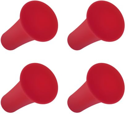iSaddle Rubber Cap for X-Grip Mount Holder Compatible with RAM Bicycle Motorcycle Phone Holder Stand - Non-Slip Phone Mount Bracket Cap Replacement for X-Grip Rubber Cap RAP-UN-CAP-4U (4PCS Red)