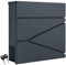 DIVID® Briefkasten mit Zeitungsfach (MD 021 B)/ DIV-304 | Wandmontage inkl Schrauben und Dübel | Wandbriefkasten inkl. 2 Schlüssel | Moderner Briefkasten zum abschließen | (Schwarz)