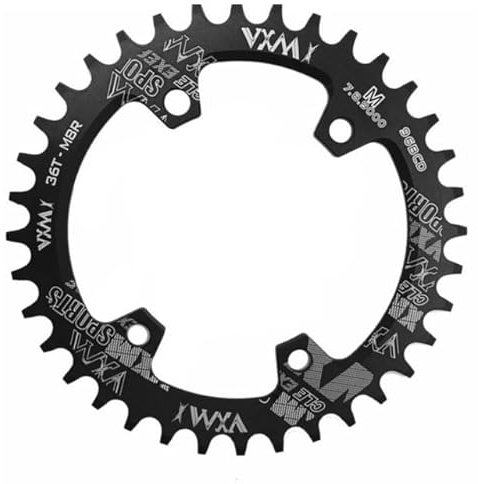 CHENJIAHAO Platos para Bicicletas Plato Redondo Ovalado 96BCD MTB Mountain BCD 96 Bicicleta 30T 32T 34T 36T 38T Piezas de Placa Dentada de bielas Platos para Bicicletas(Black 30T Round)