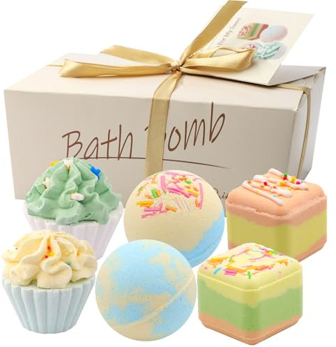 Bombe De Bain,6pcs Coffret Cadeau Boules De Bain,Sel De Bain,Boule De Bain Femme,Boules PéTillantes Pour Relaxation Et Soulagement Du Stress,Convient Aux Filles,Aux Femmes Et Aux Enfants