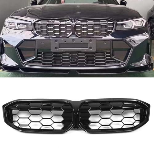 LeLEEEE Für BMW 3 Series G20 G21 G28 2023 2024 LCI 320i 325i 330i Auto-Frontstoßstangengitter Auto-Frontstoßstangengitter Double Line Grille