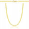 AMAR PRAGNA Gold Damen/Herren Kette 925/585, original geflochten, Breite 3,5 mm, Goldkette- Halskette, vergoldete kette 585- königskette gold, goldschmuck plattenkette 55 cm