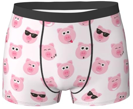 nanger Boxer pour homme avec imprimé visage de cochon rose, doux et confortable pour un usage quotidien