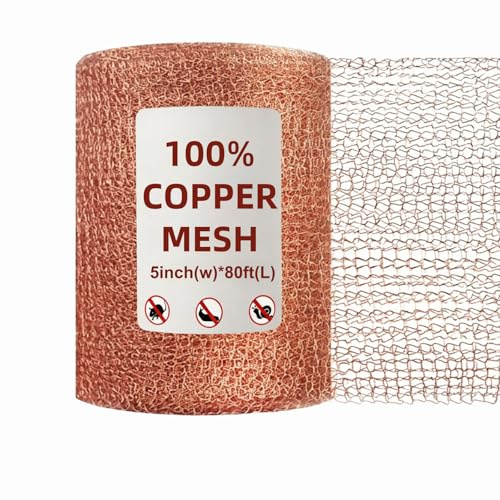 24m 100% Reines Kupfergeflecht 648g - Doppellagiges Kupfergewebe als Schneckenzaun gegen Schnecken, Kupfernetz zur Schneckenabwehr & Marderstop für Garten, Beete & Pflanzen - Kupferdraht