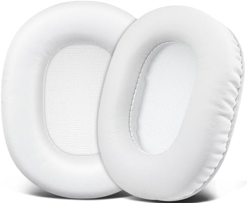SOULWIT Protein Leather Earpads Replacement for Turtle Beach Recon 100/200/200 Gen2/Spark Gaming Headphones, Ear Pads Cushions with Softer Protein Leather, High-Density Foam - White