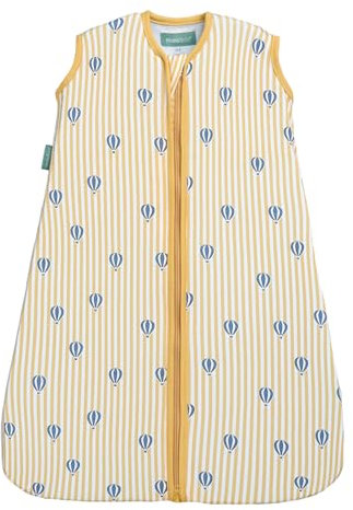 molis&co - Baby Schlafsack 0.5 TOG - Sommerschlafsack für Jungen - Neugeborene Babyschlafsack ohne Ärmel - 100% Baumwolle (Oeko-TEX 100), Premium Qualität - Balloons (95 cm)