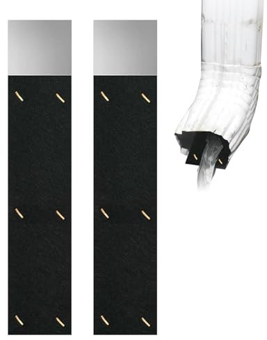 Gutter Noise Dampener, 2 Pack Rain Downspout Drip Silencer, Outdoor Drainage Noise Reducer, Heavy Duty Water Absorber, Ideal for Park, Garden, Yard, Backyard, Metal, Cotton, 9 x 30 cm