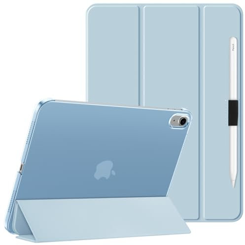 HGWALP Ultrafino Funda para iPad (A16) 11th Generación 11 Pulgadas(2025),iPad 10th Generación 10.9(2022),Tapa Trasera Dura y translúcida, Dormir/Despertar automático&Soporte para Stylus,Azul
