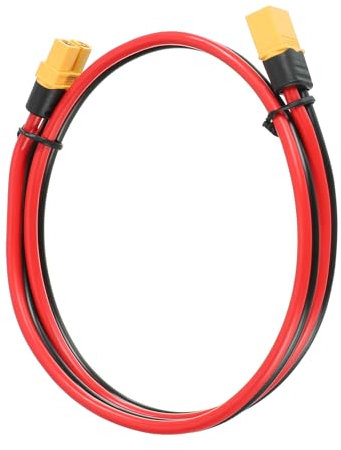 sourcing map XT60 Verlängerungskabel, 12 AWG, 0,6 m, Stecker auf Buchse, verzinntes Kupfer, XT60-Stecker, Stromkabel UL2468 für RC-Batterien, tragbares Kraftwerk, Solaranlage