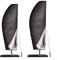 Schlanker schwarzer Sonnenschirm-Staubschutz aus robustem 210D-Oxford-Material mit innovativem Reißverschluss-Design (205 (40 x 70 x 50 cm)