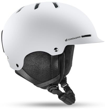 Odoland Casco da Sci per Adulti e Ragazzi, Helmet da Snowboard per Uomo e Donna, Casco da Neve Ventilazione, Paraorecchie Rimovibili, Compatibile con Occhiali da Sci e Snowboard