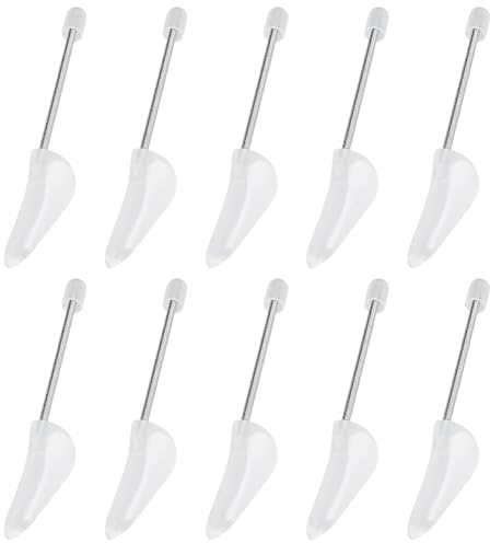 SUNNYNEST 10 Pair Shoe Trees Adjustable Transparent Spiral Spring Shoe | Shoe Shaper Holders for Men & Women