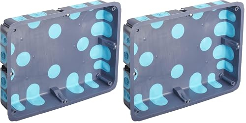 Boite de derivation electrique | boite derivation | Boite de derivation etanche exterieur | Boite De Derivation Encastree Stop Air 270X200X50 + Couvercle | Debflex | 718869 (Lot de 2)