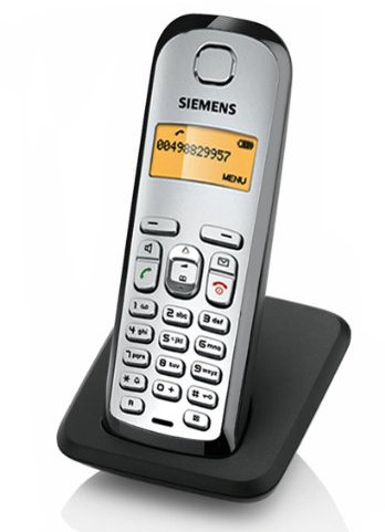 Gigaset Siemens Gigaset AS28H / AS28 H Farbe SILBER-SCHWARZ, Zusatzmobilteil mit Ladeschale