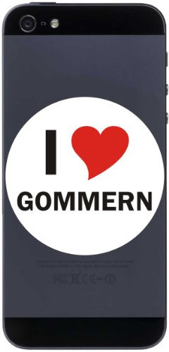 I Love Aufkleber 7 cm mit Stadtname GOMMERN - Decal - Sticker - Handy - Handyskin - Handyaufkleber - Telefonaufkleber - JDM - Die Cut - OEM