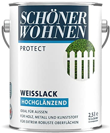 Schöner Wohnen Profidur Weißlack Hochglänzend 2,5 Liter Neu