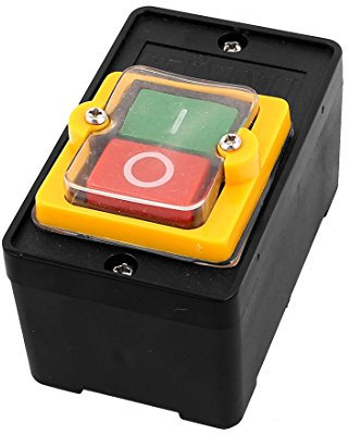 sourcing map AC 220V 10A 2 Position 3P Ein/Aus Selbsthaltender Druckschalter DE de