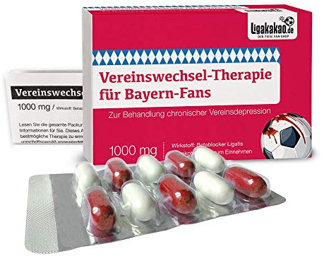 Ligakakao Bayern Fanartikel Geschenk geldbörse ist jetzt VEREINSWECHSEL-Therapie für Bayern Fans by Portemonnaie Herren Geldbeutel Wallet Leder
