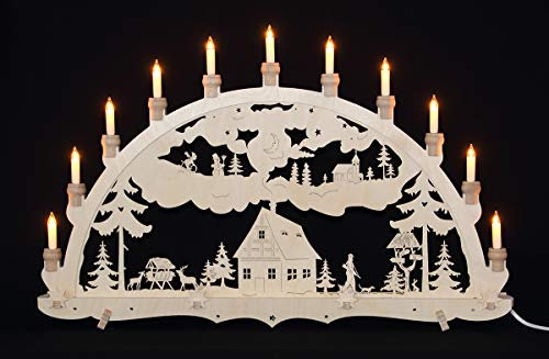 Schwibbogen Gross einfach Waldhaus - Weihnachten Advent Dekoration