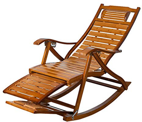 Vintage Schaukelstuhl für Garten Balkon Wohnzimmer | Klappbarer Outdoor Relax-Stuhl für Erwachsene Kinder | Liegestühle Liegender Liegestuhl