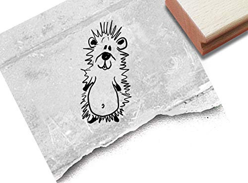 Stempel Tierstempel Igel - Kinderstempel Geschenk für Kinder Kita Kinderzimmer Schule Einschulung Schultüte Basteln Herbst Deko - zAcheR-fineT