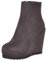 LUXMAX Donna Stivali Zeppa Alta Plateau Stivaletti Tacco Alto con Cerniera Laterale (Grigio) - 36 EU