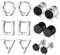 Rajnard 6 Paar Männer OhrringOhrstecker Ohrring für Männer Frauen Edelstahl Creolen Huggie Piercing CZ Ohrringe Fake Plug Silber und Schwarz Farbe