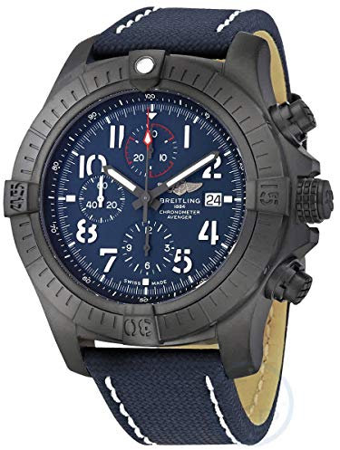 Breitling Super Avenger Chronograph 48 Night Mission Automatik blaues Zifferblatt Herrenuhr V13375101C1X1, Chronograph